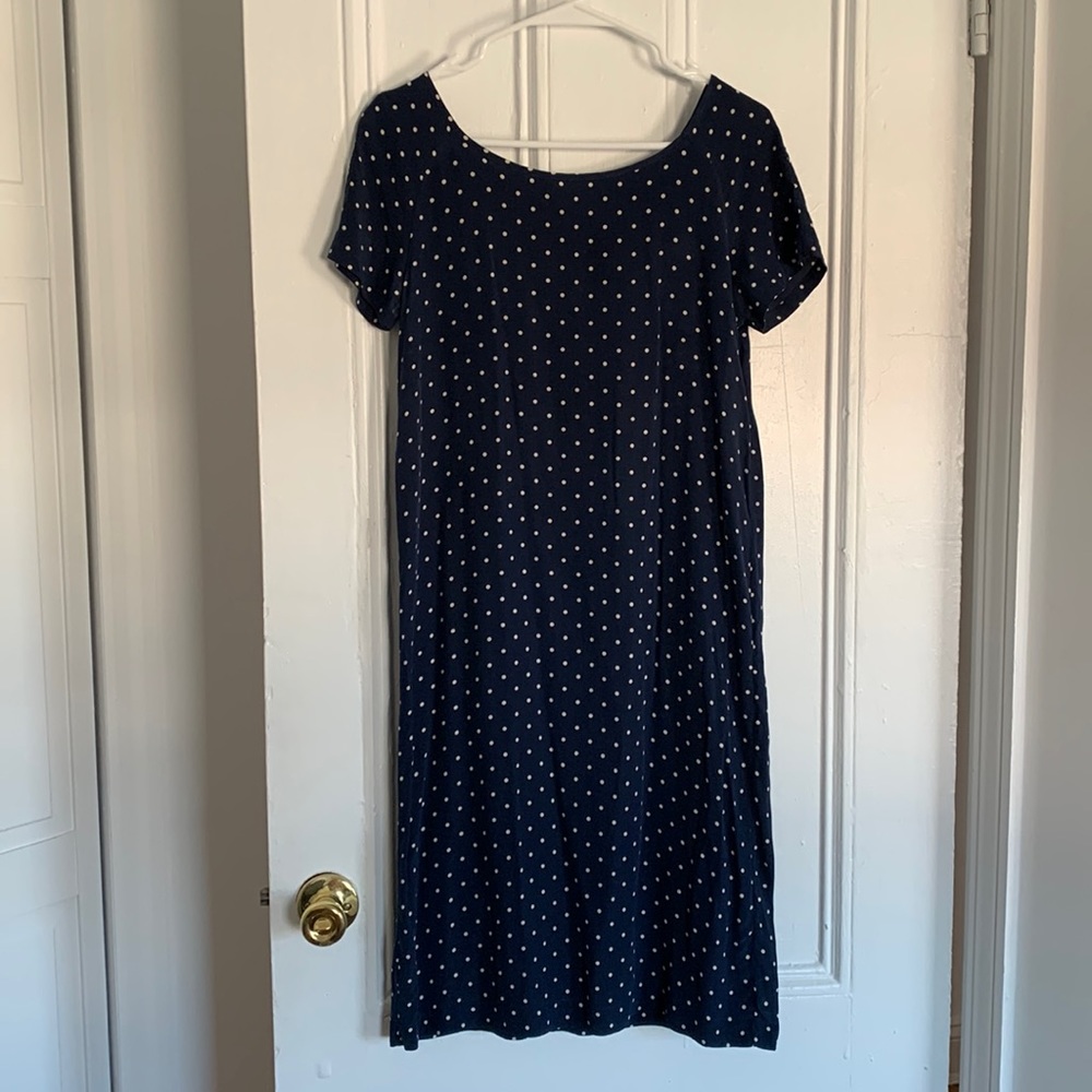 Polka dot silk dress